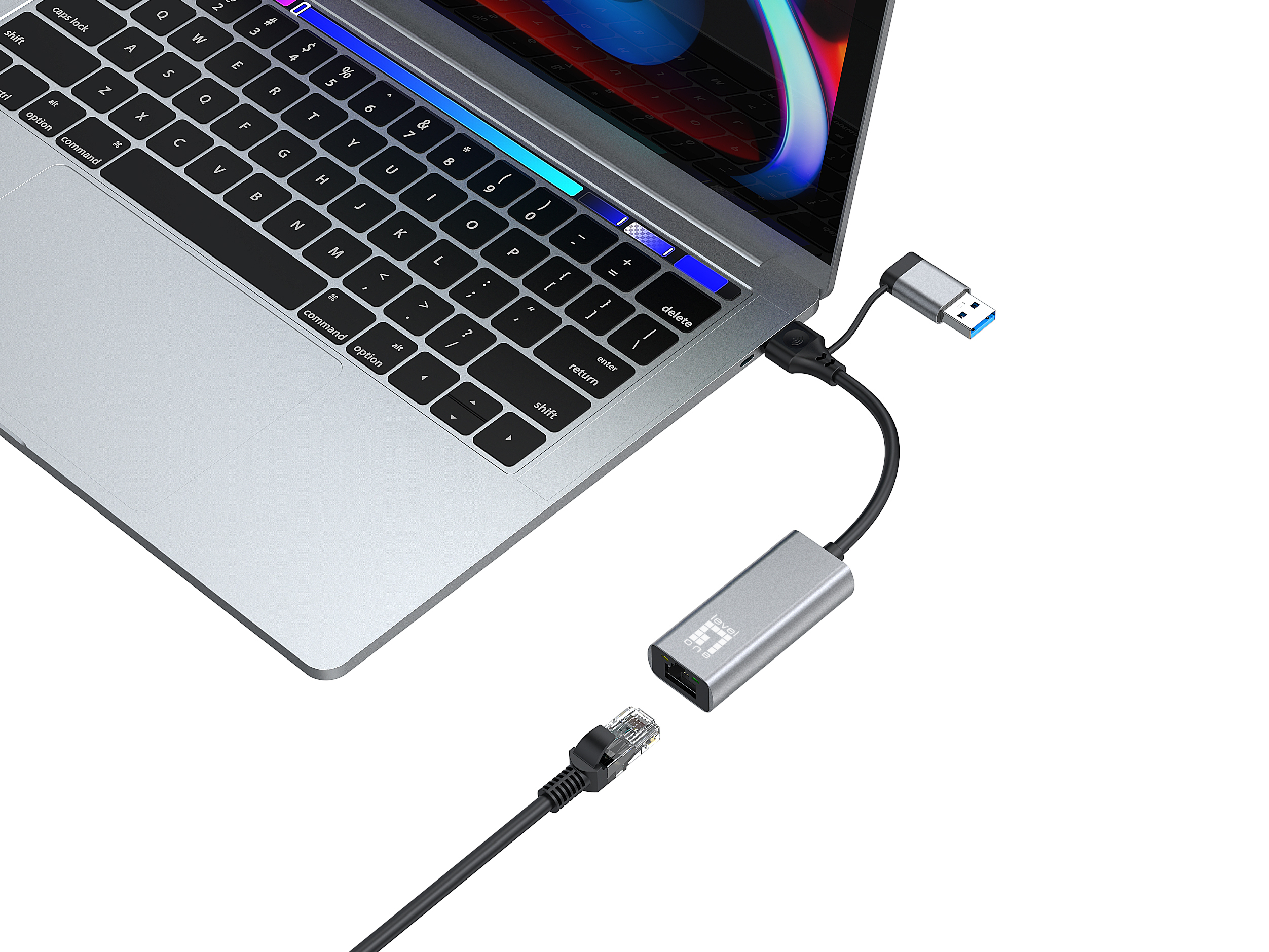 LevelOne Netzwerkadapter - USB-C 3.2 Gen 1 / USB-A 3.2 Gen 1, Ansicht 4