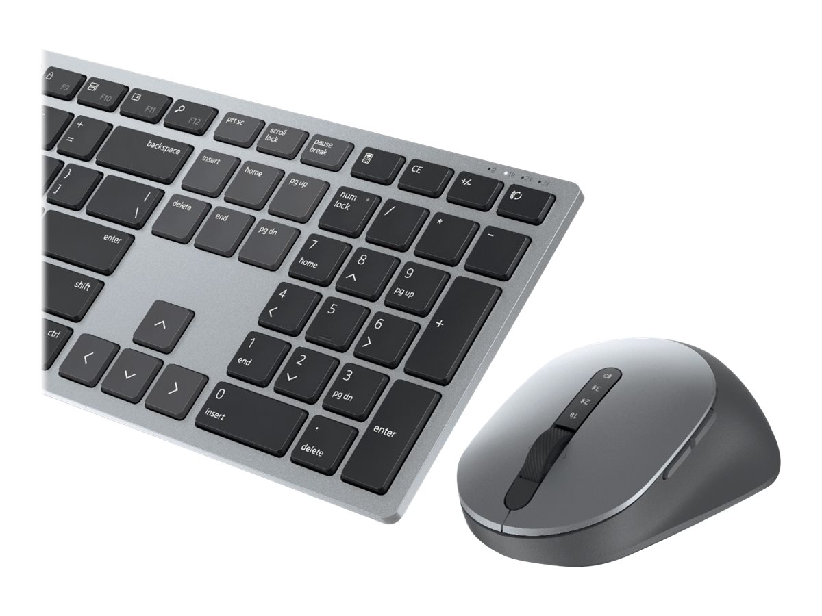 Dell KM7321W - Volle Größe (100%) - RF Wireless + Bluetooth - Grau - Titan - Maus enthalten - TL: Nordisch, QWERTY, Ansicht 3