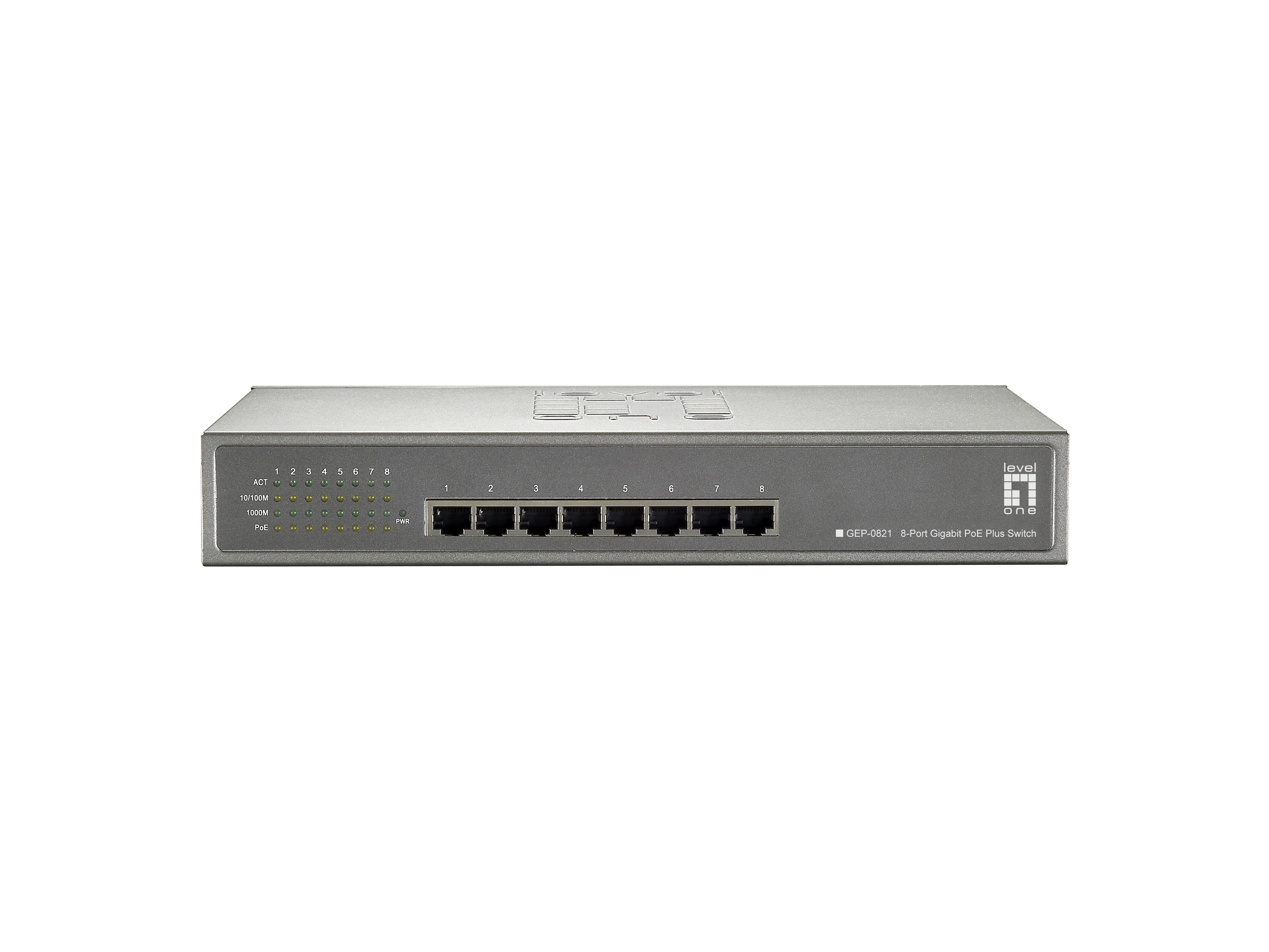 LevelOne GEP-0821 - Switch - 8 x 10/100/1000 (PoE), Ansicht 2