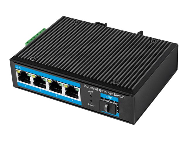 LogiLink Switch - industriell - 4 x 10/100/1000