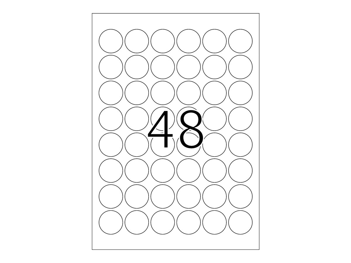 HERMA Special - Papier - matt - selbstklebend, entfernbarer Klebstoff - weiß - 30 mm rund 1200 Etikett(en), Ansicht 3