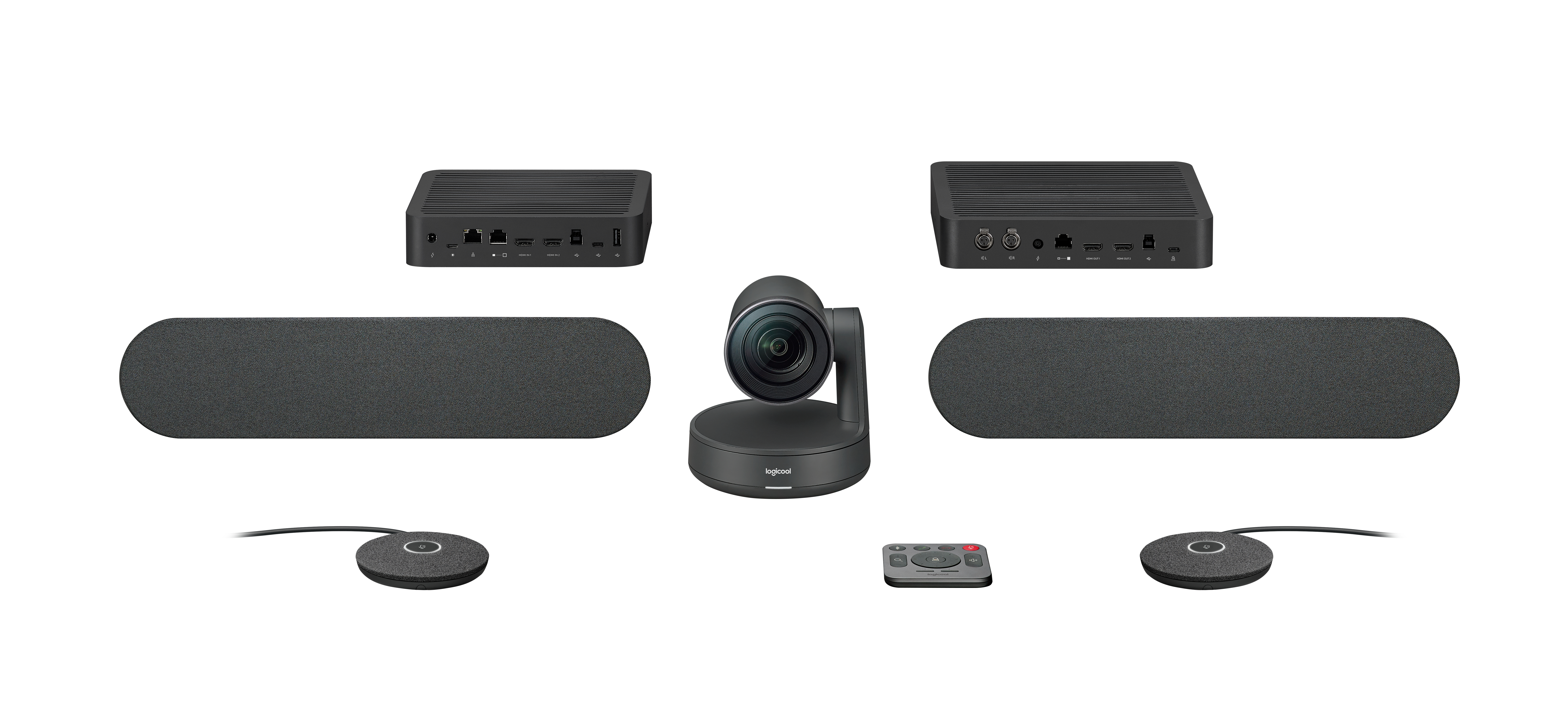 Logitech Rally Ultra-HD ConferenceCam, Gruppen-Videokonferenzsystem, 4K Ultra HD, 60 fps, 90°, 15x, Schwarz