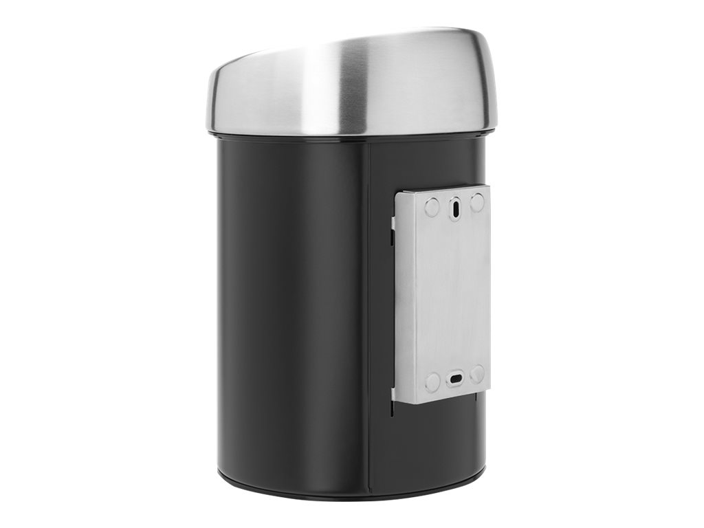 Brabantia Touch Bin - 3 l - Rund - Schwarz - Silber - Kunststoff - Manuell - 18,1 cm, Ansicht 2