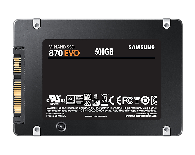 Samsung 870 EVO - 500 GB - 2.5 - 560 MB/s - 6 Gbit/s, Ansicht 2