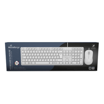 MediaRange MROS276 Tastatur-Maus-Set kabelgebunden weiß - TL: Deutsch, QWERTZ, Ansicht 2