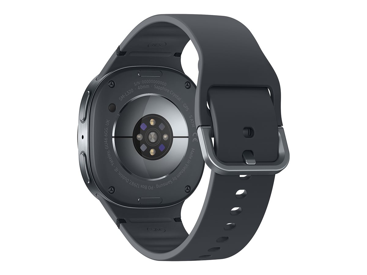 Samsung Galaxy Watch8 - 40 mm - Carbon-Schwarz - intelligente Uhr mit Sportband - Graphit - S/M - Anzeige 3.4 cm (1.34), Ansicht 5