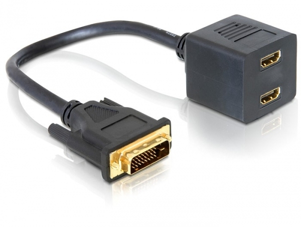 Delock Videokabel - DVI-D (M) - HDMI, 19-polig (W) - 20 cm