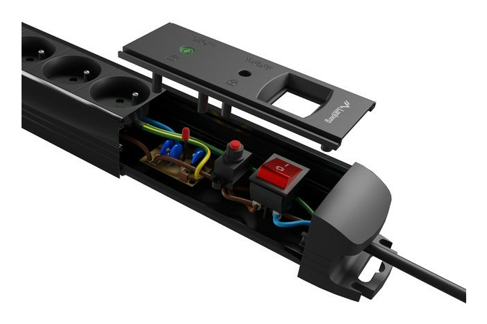 Lanberg Steckdosenleiste?bersp.-Schutz 5x m. Schalter 3m - Steckdosenleiste - 3 m, Ansicht 2