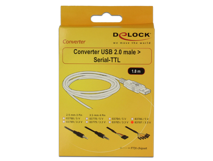 Delock Converter USB 2.0 > Serial-TTL 6 pin pin header connector individually 1.8 m (3.3 V), Ansicht 4