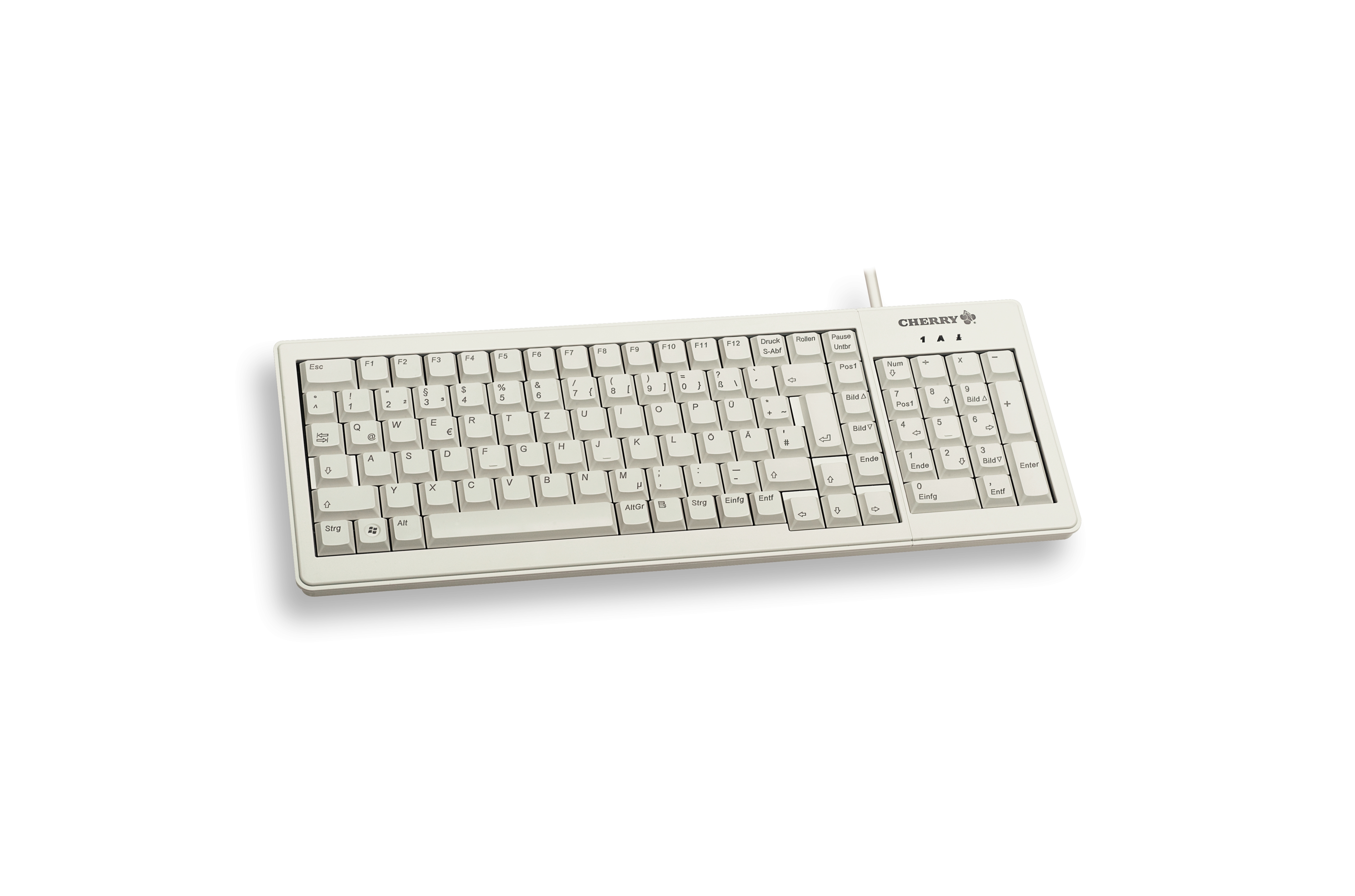 Cherry XS Complete G84-5200 - Tastatur - PS/2, USB - TL: Französisch, AZERTY - Grau, Ansicht 2