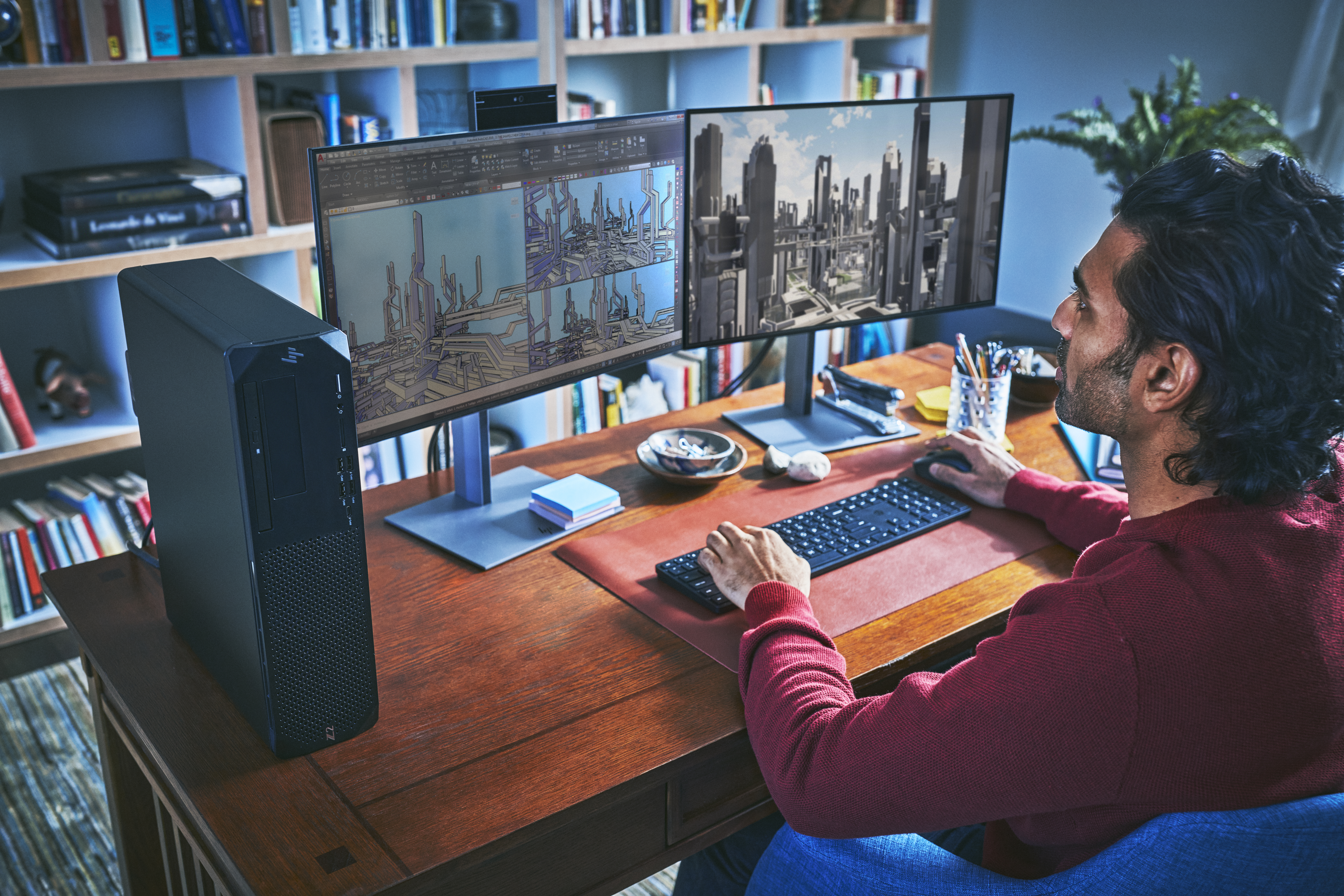 HP Z24q G3 - LED-Monitor - 60.5 cm (23.8) - 2560 x 1440 QHD @ 90 Hz, Ansicht 3