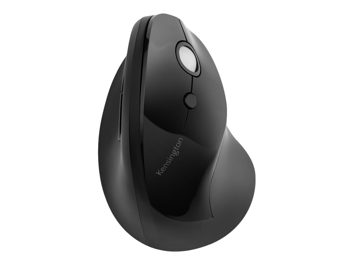 Kensington Pro Fit Ergo Wireless Mouse - Maus - ergonomisch - 5 Tasten - kabellos - 2.4 GHz Bluetooth 4.0 LE - kabelloser Empfänger (USB)