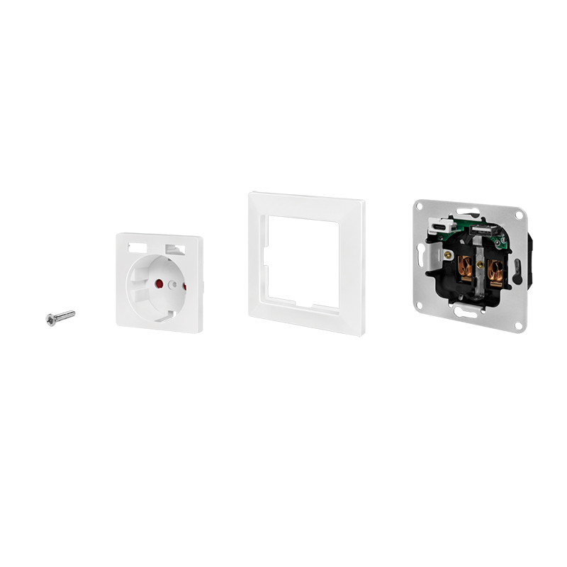LogiLink Unterputz-Steckdose 1x CEE 7/3 USB-A USB-C, Ansicht 4