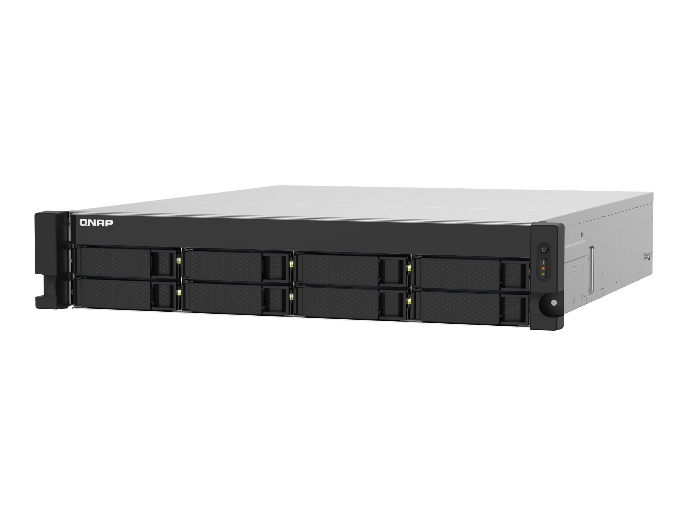 QNAP TS-832PXU - NAS-Server - 8 Schächte - Rack - einbaufähig - SATA 6Gb/s - RAID RAID 0, 1, 5, 6, 10, 50, JBOD, 60 - RAM 4 GB - Gigabit Ethernet / 2.5 Gigabit Ethernet / 10 Gigabit Ethernet - iSCSI Support - 2U