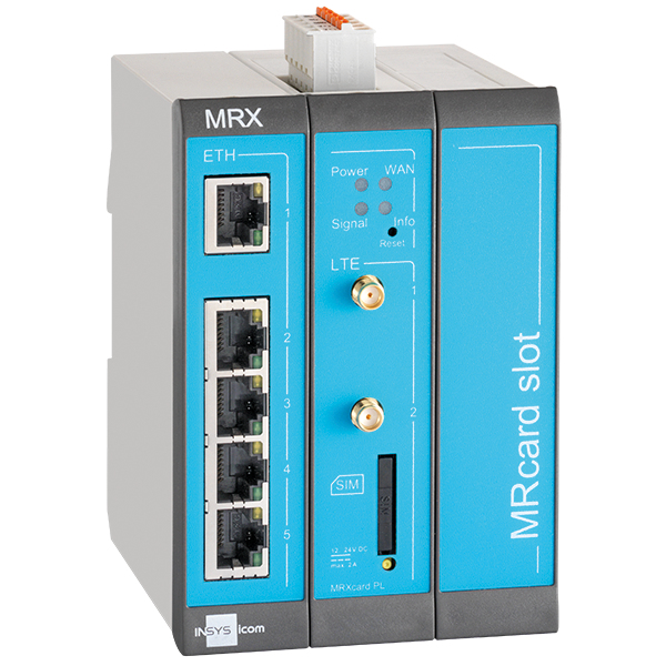 Insys icom MRX MRX3 LTE - Router - WWAN - 5-Port-Switch, Ansicht 3