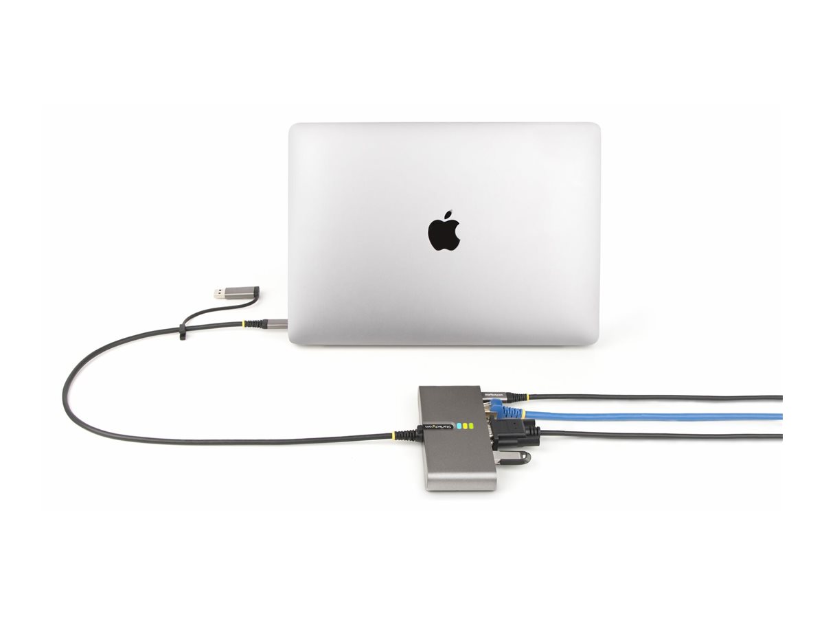 StarTech.com 2-Port USB-C/USB-A Hub with GbE and RS232 Serial, 2x USB-A, Ansicht 5