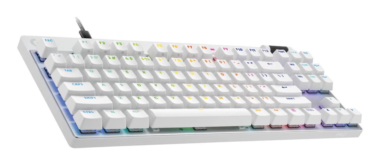 Logitech G PRO X RAPID - Tastatur - TKL - Hintergrundbeleuchtung - TL: US, QWERTY - Weiß, Ansicht 4