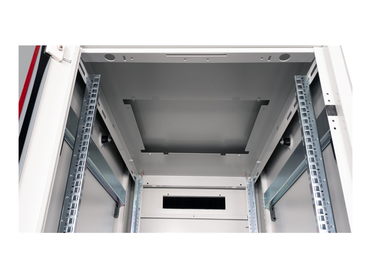 ROLINE 19 Zoll Netzwerkschrank Pro 42 HE 600x1000 BxT Glastür grau, Ansicht 3