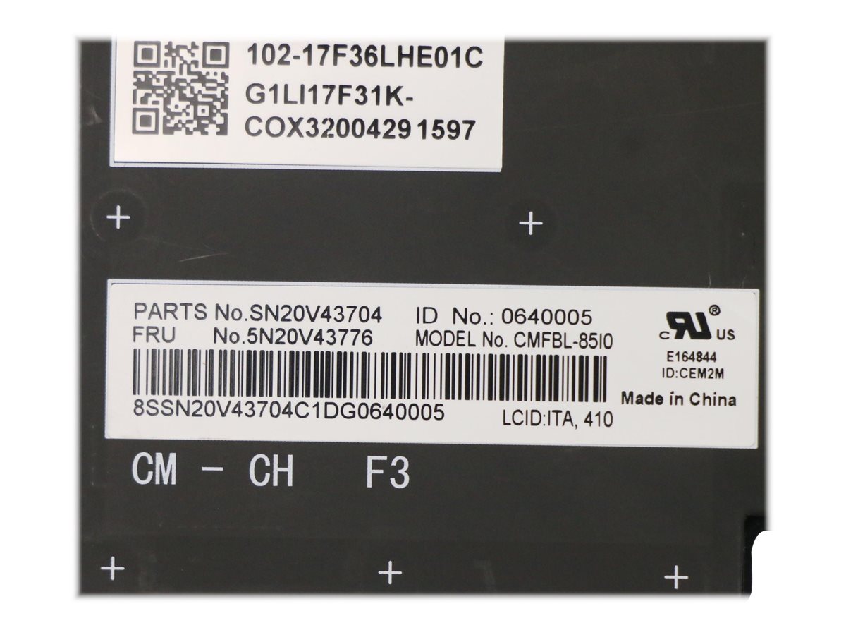 Lenovo Chicony - Ersatztastatur Notebook - hinterleuchtet - TL: Italienisch, QWERTY, Ansicht 3