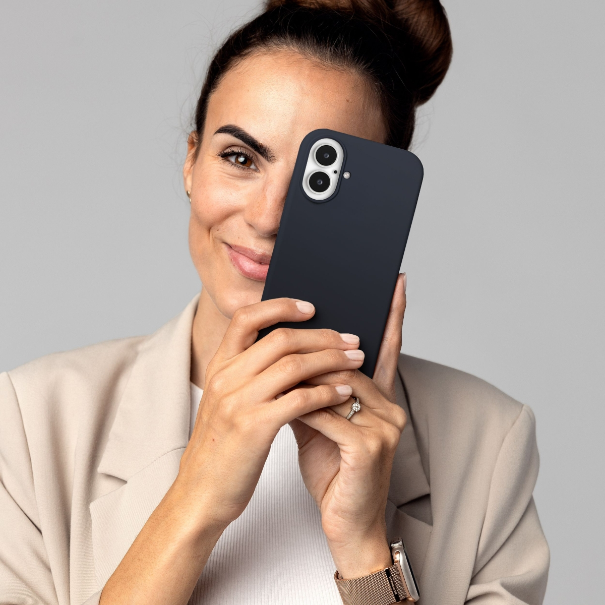 Vonmählen Silikon-Case für iPhone 16 Plus dunkelblau, Ansicht 3