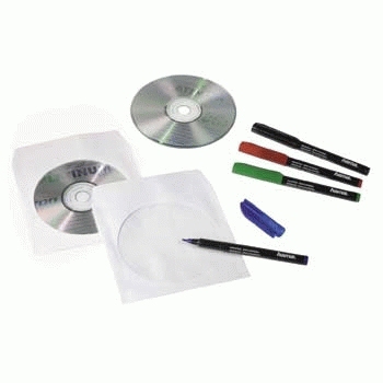 Hama CD-ROM Paper Sleeves - CD-Hülle - weiß (Packung mit 100), Ansicht 2