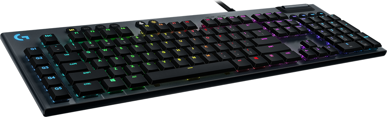 Logitech G G815, Volle Größe (100%), Kabelgebunden, USB, Mechanischer Switch, RGB-LED, Karbon