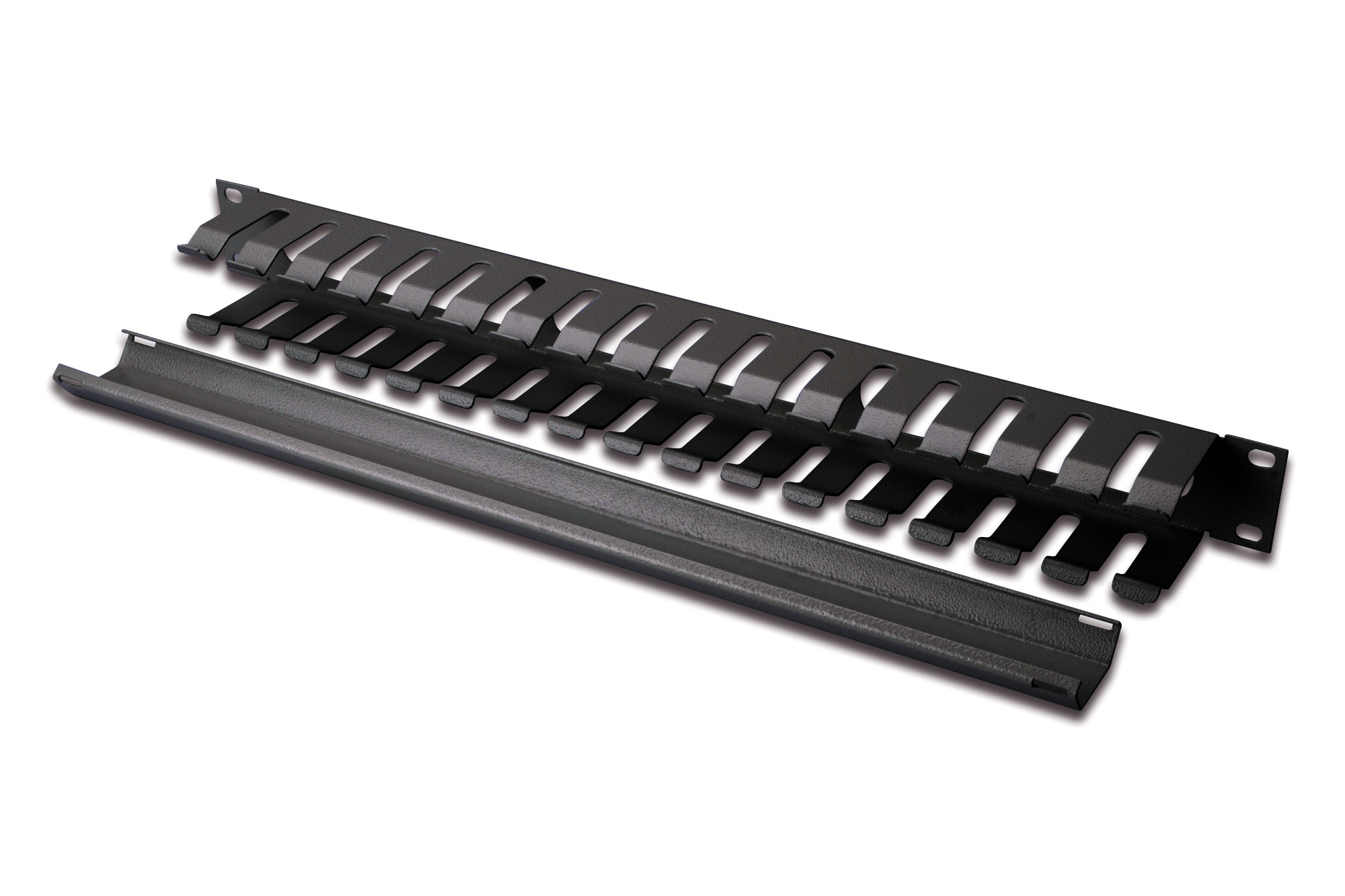 DIGITUS Kabelführungspanel mit abnehmbarer Blende für 483 mm (19)-Schränke, 1HE, Ansicht 2