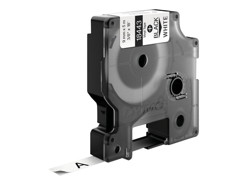 Dymo IND - Vinyl - Klebstoff - Schwarz auf Weiß - Rolle (0,9 cm x 5 m), Ansicht 3