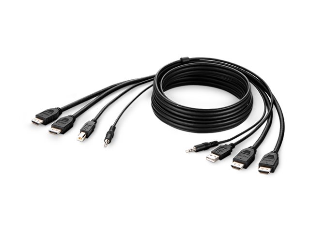 Belkin Secure KVM Combo Cable - Video- / USB- / Audio-Kabel - TAA-konform - USB, Mini-Stecker, HDMI (M)
