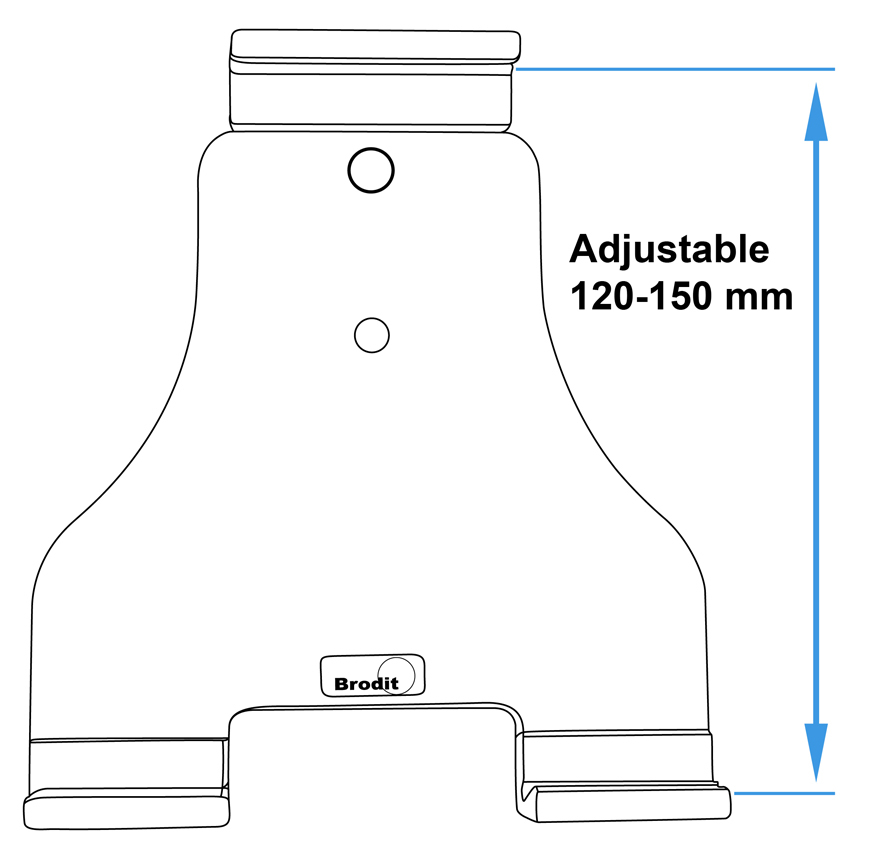 Brodit Passive holder with tilt swivel - Halterung, Ansicht 2