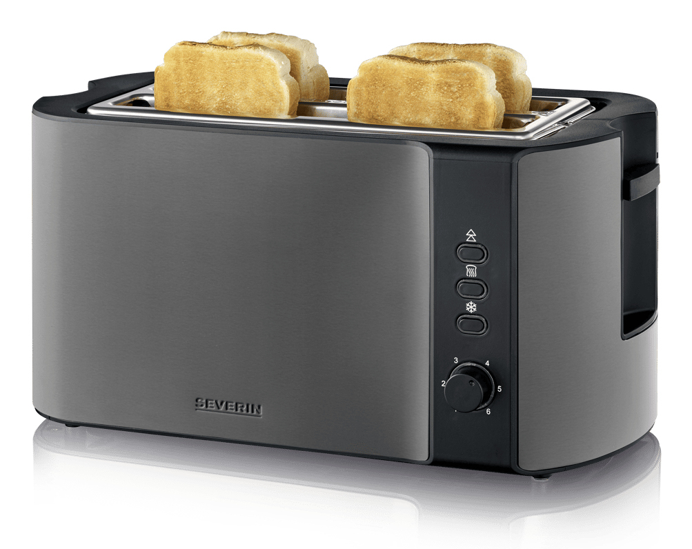 SEVERIN AT 9341 Dark Inox Langschlitztoaster, Ansicht 4