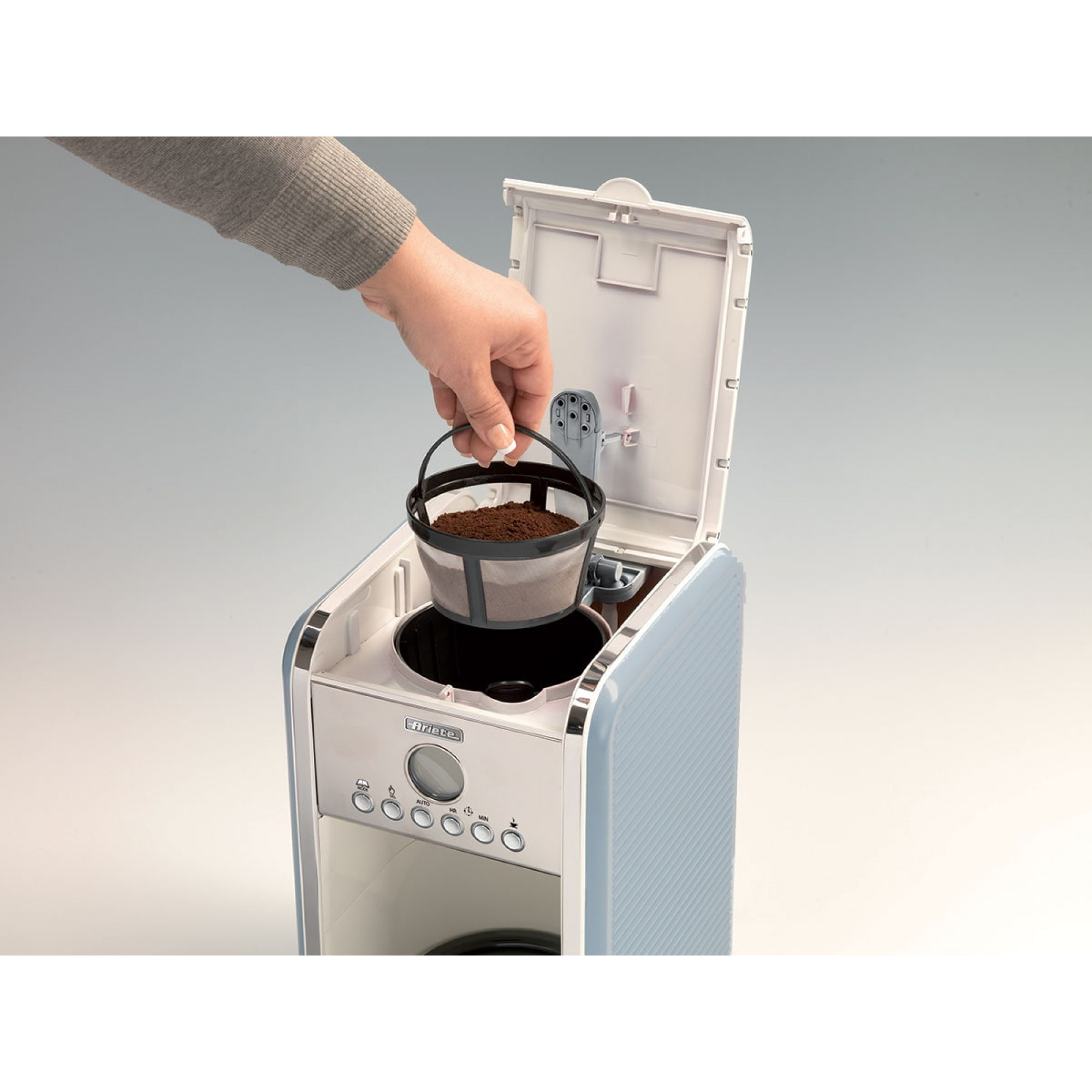 Ariete 1342 Vintage - Kaffeemaschine - 12 Tassen - Hellblau, Ansicht 4