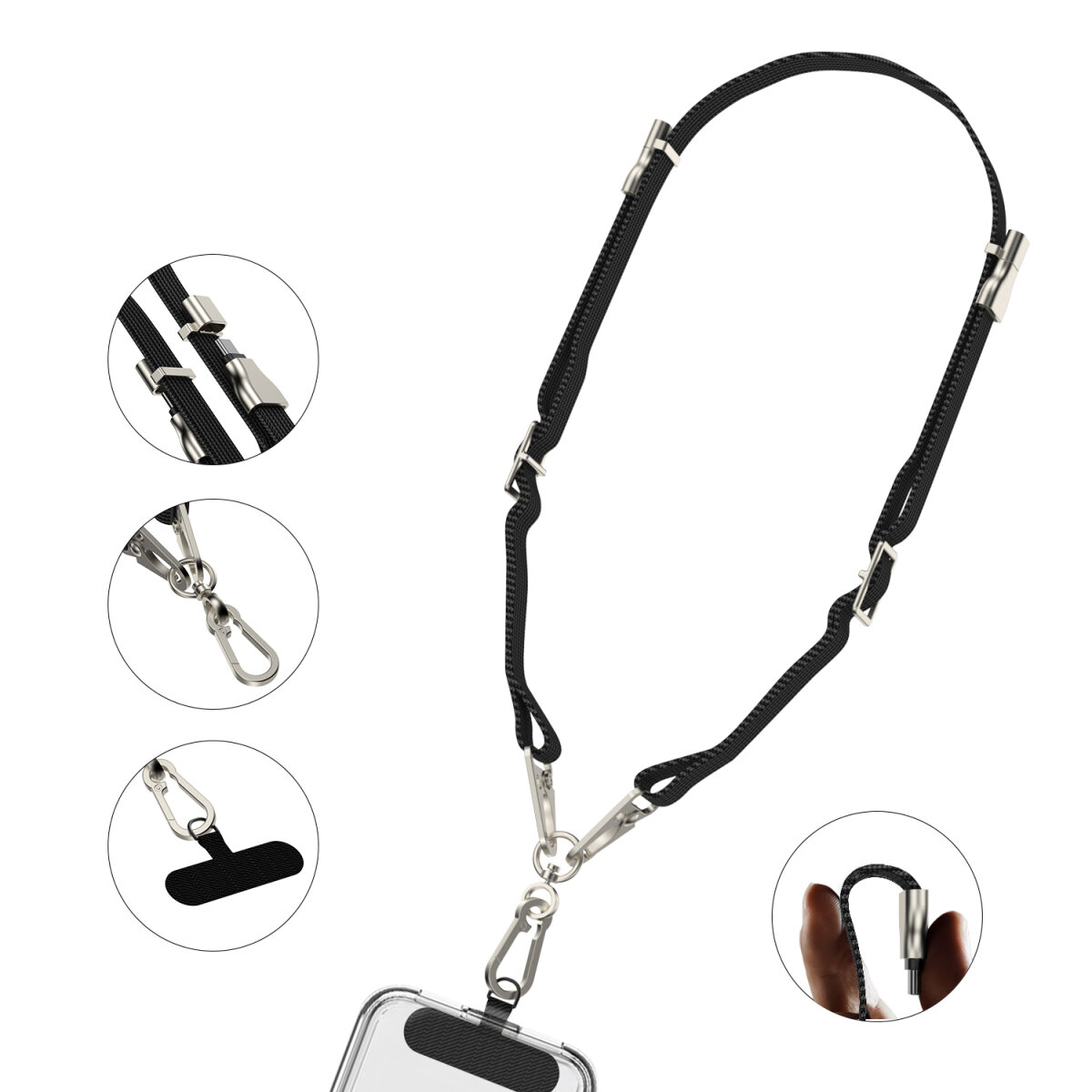 4smarts USB-C Handykette PowrCord schwarz, Ansicht 2
