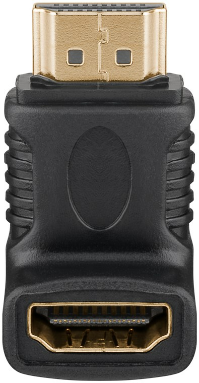 Goobay HDMI -Winkeladapter 270° vergoldet 8Ka60HZ - -Buchse Typ A> -Stecker, Ansicht 3