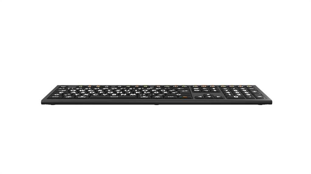 Logickeyboard LKB-LPWB-A2M-DE - Volle Größe (100%) - Kabelgebunden - USB - Schwarz - TL: Deutsch, QWERTZ, Ansicht 4