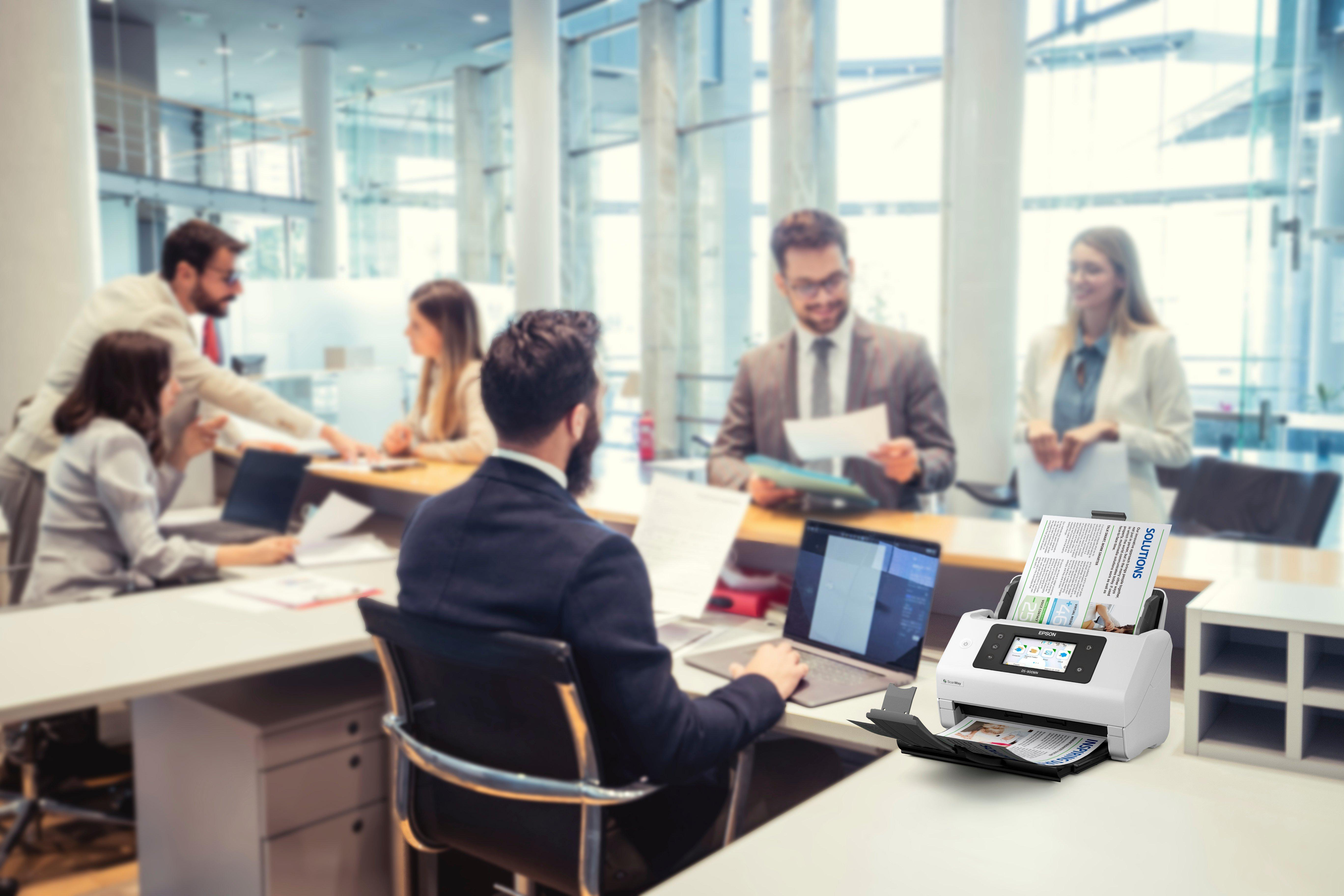 Epson WorkForce DS-900WN - Dokumentenscanner - Duplex - A4/Legal - 600 dpi x 600 dpi - bis zu 70 Seiten/Min. (einfarbig), Ansicht 4