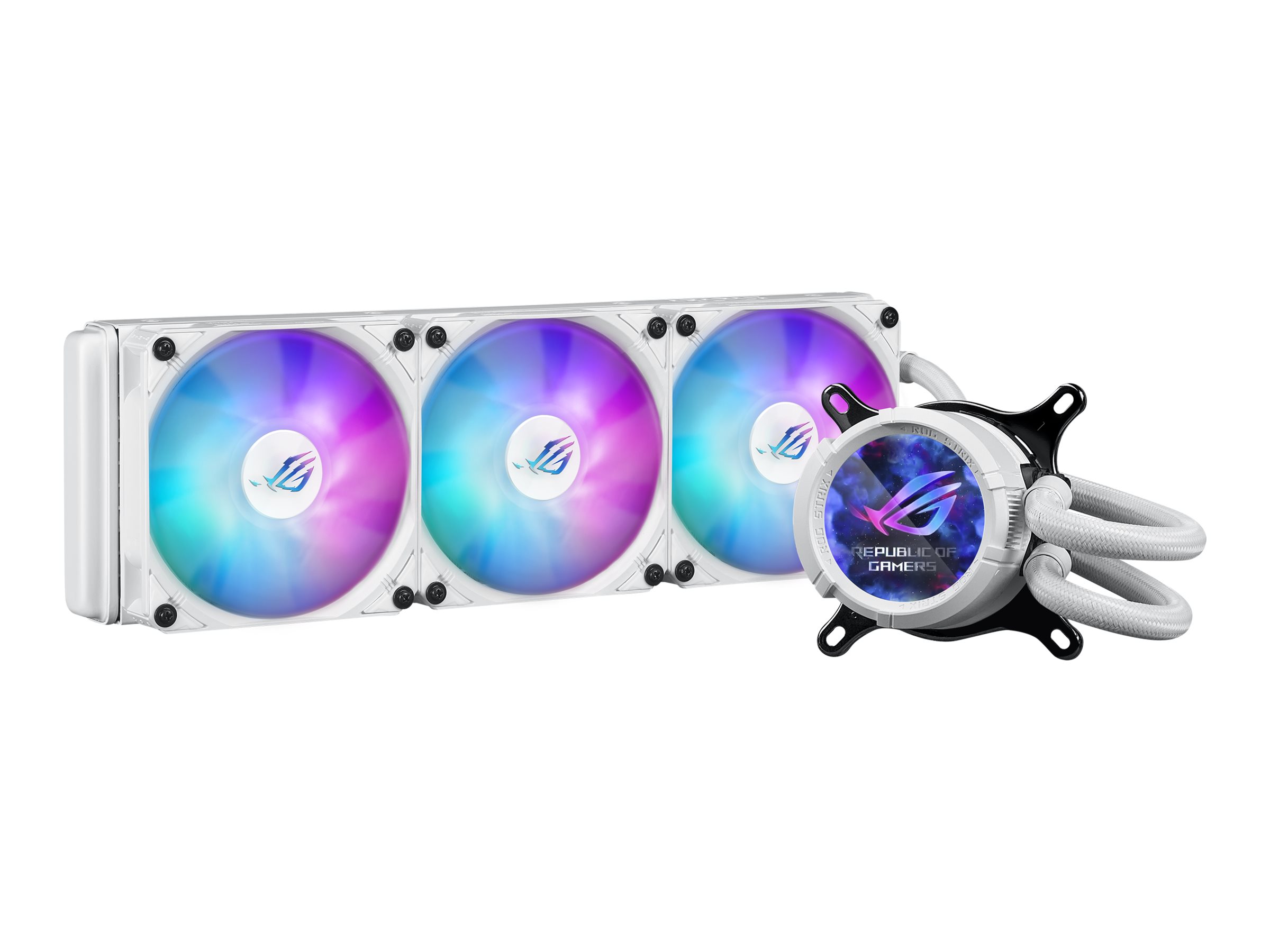 ASUS ROG STRIX LC III 360 ARGB LCD - White Edition - Prozessor-Flüssigkeitskühlsystem - (für: AM4, LGA1200, LGA1700), Ansicht 5