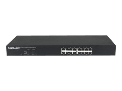 Intellinet 16-Port Fast Ethernet PoE+ Switch 16 x PoE IEEE 802.3ataf Power-over-Ethernet (PoE+PoE)