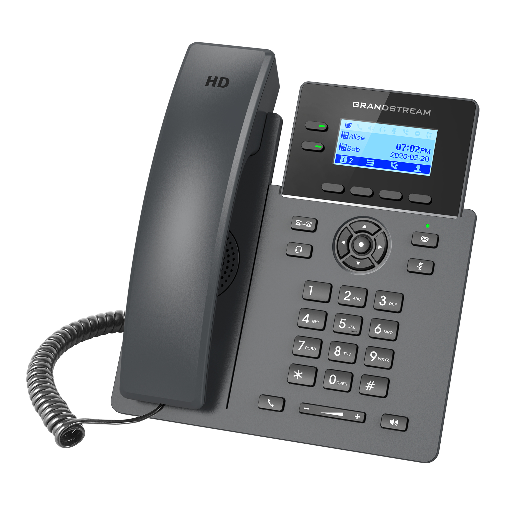 Grandstream GRP2602P - VoIP-Telefon - fünfwegig Anruffunktion, Ansicht 2