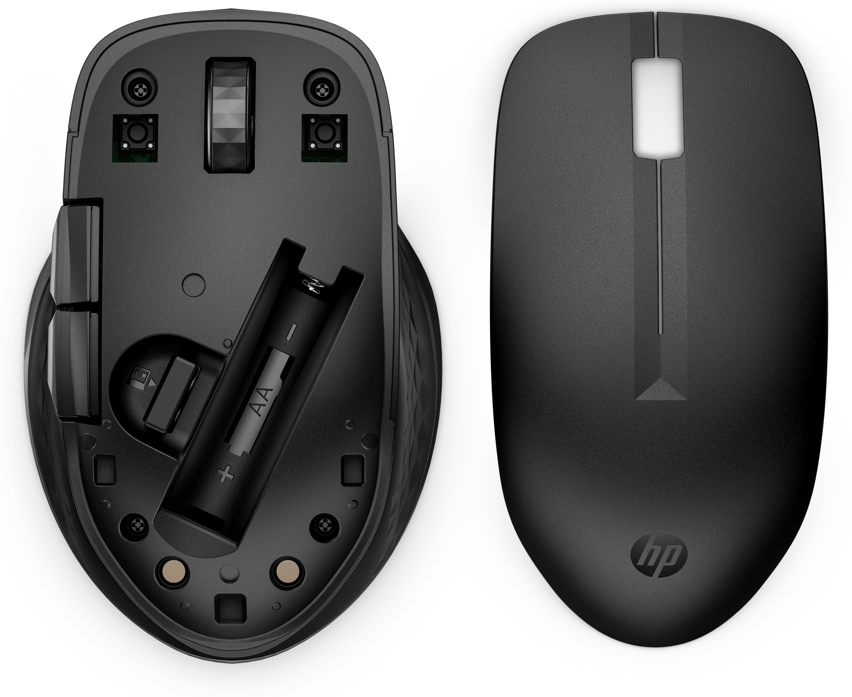 HP 435 Wireless-Maus für mehrere Geräte - Beidhändig - RF Wireless + Bluetooth - 4000 DPI - Schwarz