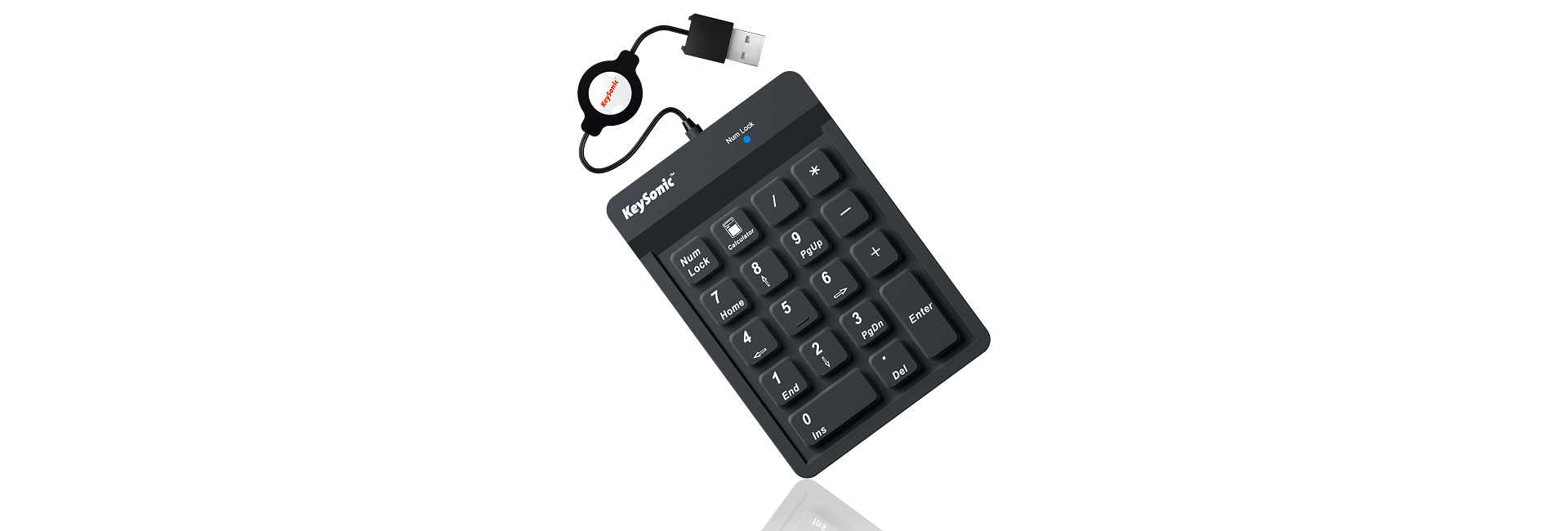 KeySonic ACK-118 BK - Tastenfeld - USB - TL: Deutsch, QWERTZ, Ansicht 3
