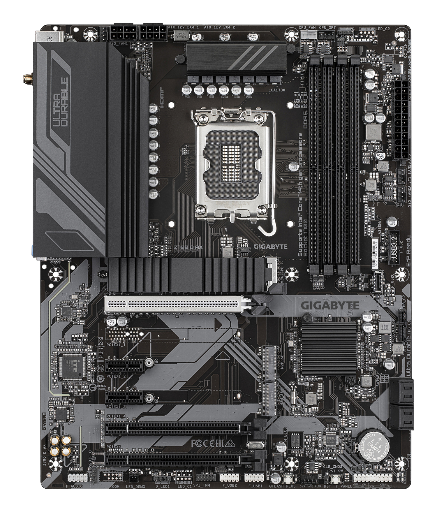 Gigabyte Z790 D AX - 1.0 - Motherboard - ATX - LGA1700-Sockel - Z790 Chipsatz - USB 3.2 Gen 1, USB 3.2 Gen 2, Ansicht 2