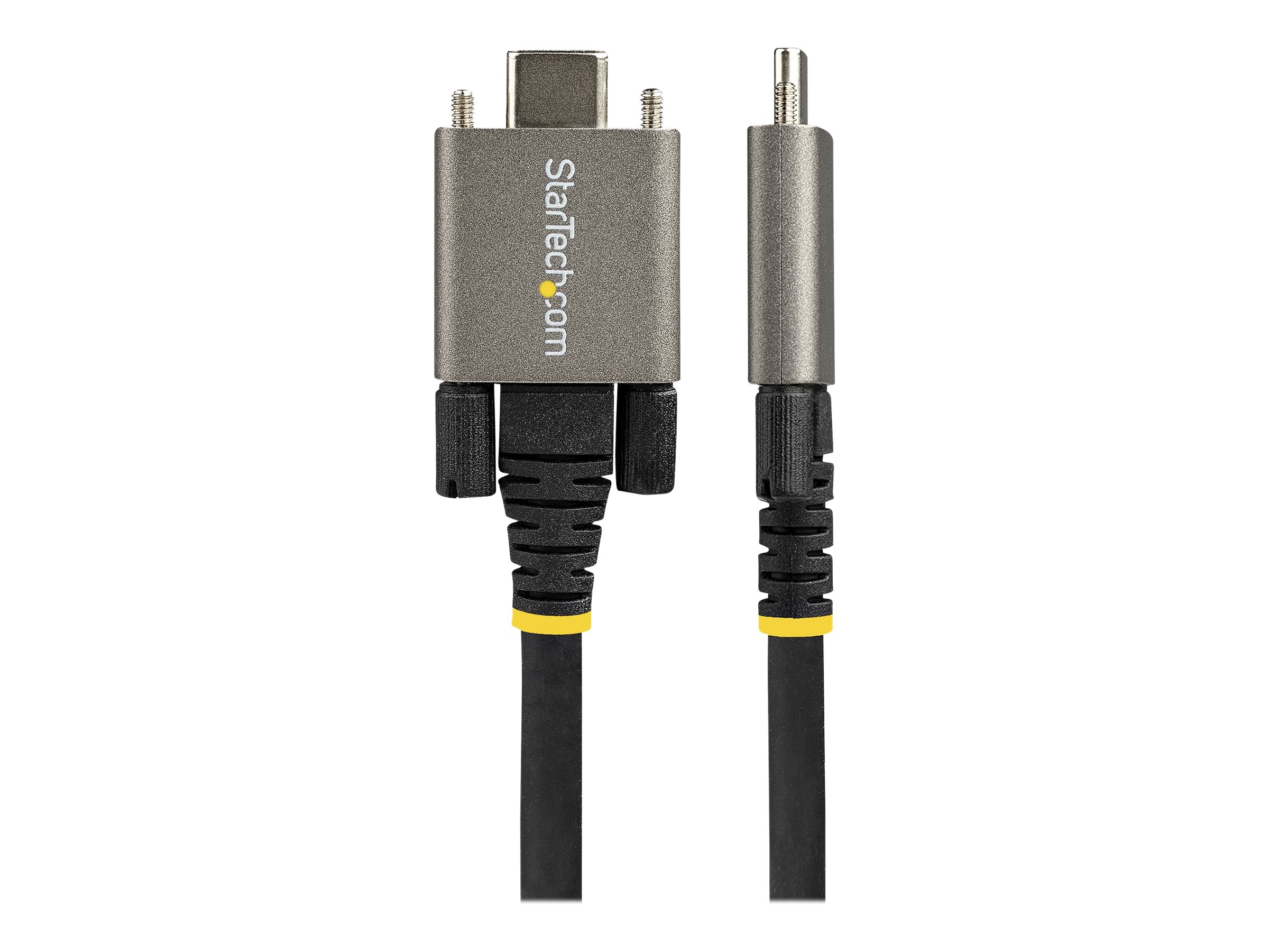 StarTech.com 1m USB-C Kabel mit Schraubensicherung 10Gbit/s - USB 3.1/3.2 Gen 2 Typ-C Kabel - 100W (5A) Power Delivery Laden, DP Alt Modus - USB-C Kabel zum Laden/Synchronisieren (USB31CCSLKV1M) - USB-Kabel - 24 pin USB-C (M) gerade/verriegelnd zu 24...