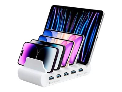 Compulocks 5 Port USB-C and USB-A Charging Dock with EU - Ladestation - 150 Watt - 10 Ausgabeanschlussstellen, Ansicht 2