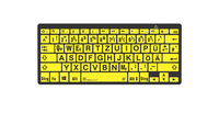Logickeyboard LKB-LPBY-BTPC-DE - Kabellos - Bluetooth - QWERTZ - Schwarz - Gelb