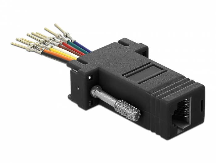 Delock Adapter Sub-D 9 pin male to RJ45 female Assembly Kit - Serieller Adapter - DB-9 (M), Ansicht 4