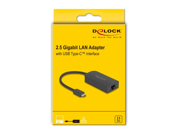 Delock USB Typ-A Adapter zu 2.5 Gigabit LAN - Adapter - Digital/Daten, Ansicht 3