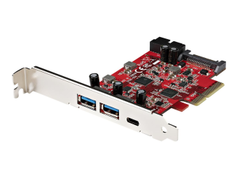 StarTech.com USB-C PCIe Karte mit 5 Ports - 10 Gbits USB 3.1 Gen 2 PCIe Karte mit 1x USB-C & 2x USB-A - 1x 2-Port IDC (interne 5 Gbits USB Ansschluss)