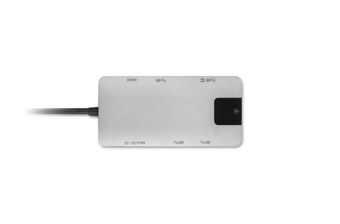 Kensington UH1400P Mobile USB-C® 8-in-1 Dockingstation - USB 3.2 Gen 1 (3.1 Gen 1) Type-C - 85 W - 10,100,1000 Mbit/s - Schwarz - Silber - MicroSD (TransFlash) - SD - China