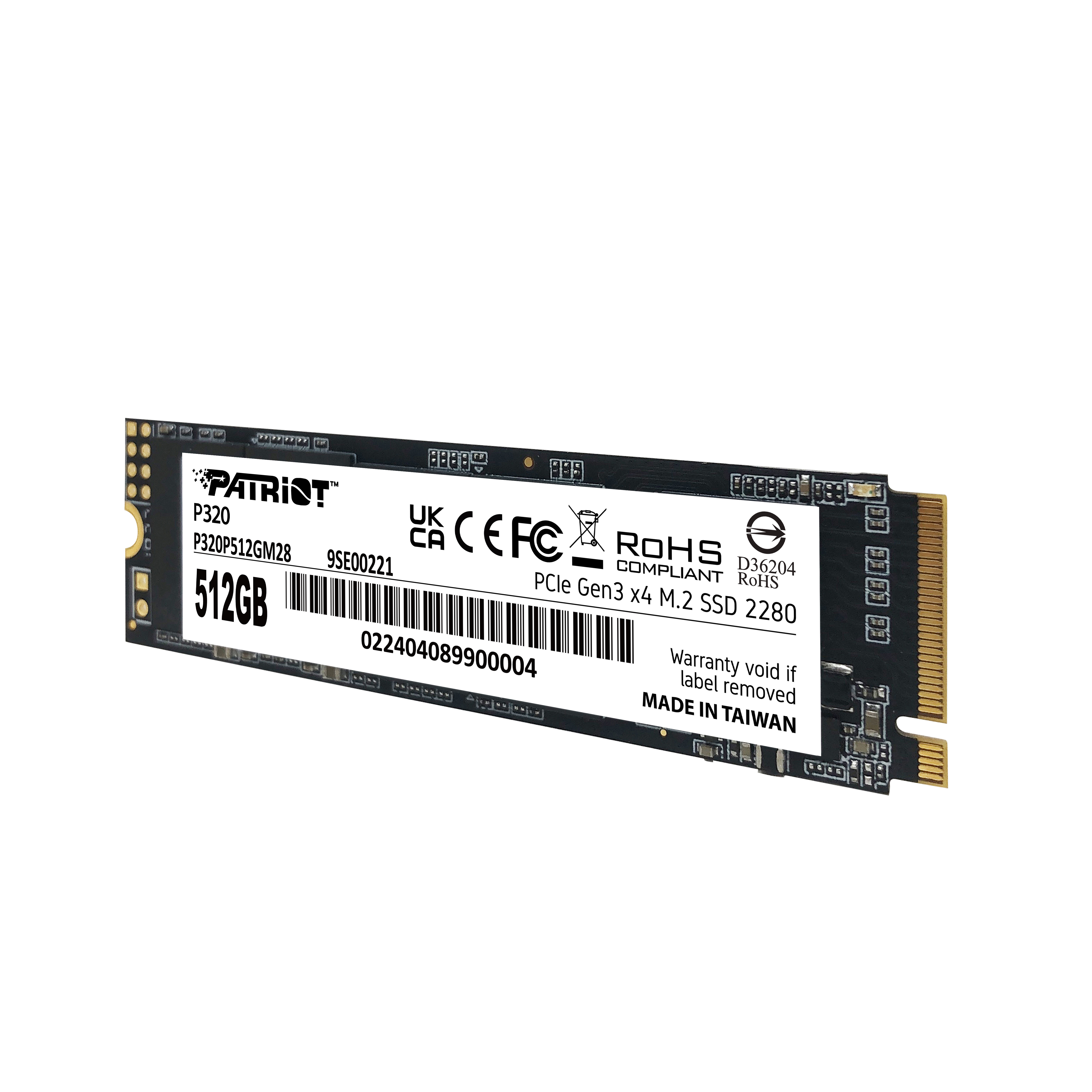 PATRIOT SSD P320 M.2 Pci Express 3.0 x4 NVMe, Ansicht 4